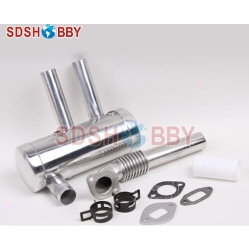 New Pitts Muffler Set for for DLE55, DLE50, DLA56, DA50, EME55 40-85CC Gasoline/Petrol Engines