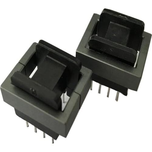 Wholesale EE25 inductor Ferrite core isolator ferrite bead RF choke ferrite with 4+4pin bobbin MnZn PC40 ,150sets / lot