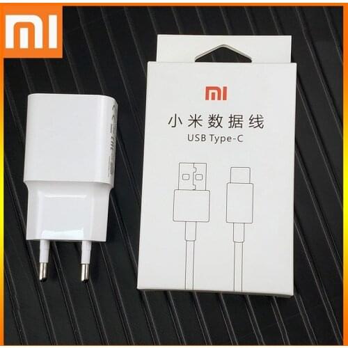 Original XiaoMi Note 10 Pro Charger QC3.0 Fast 18W Travel Charge adapter Usb type-c cable for Mi 6 A2 A1 Redmi 8 8A Note 8 8Pro