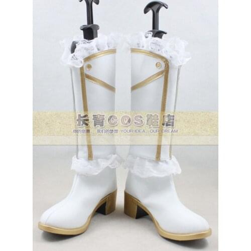 Lovelive! Nozomi Tojo White Wedding Awaken Cosplay Shoes Boots C006