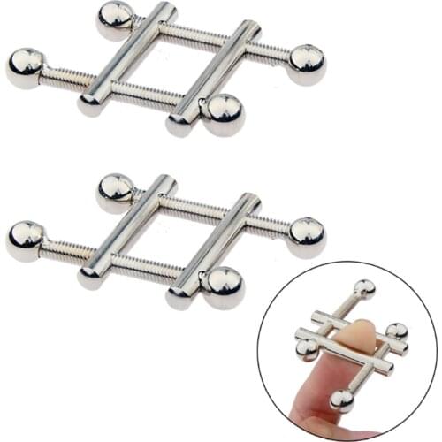 Stainless Steel Adjustable Nipple Clamps BDSM Slave Breast Torture Female Nipple Correction Device Adult Game Sex Toys for Women