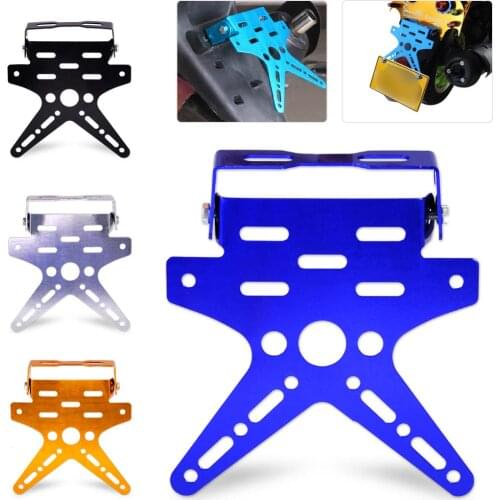 Adjustable Multi-color Mount Holder Bracket Number License Plate Universal Motorcycle Aluminum Alloy