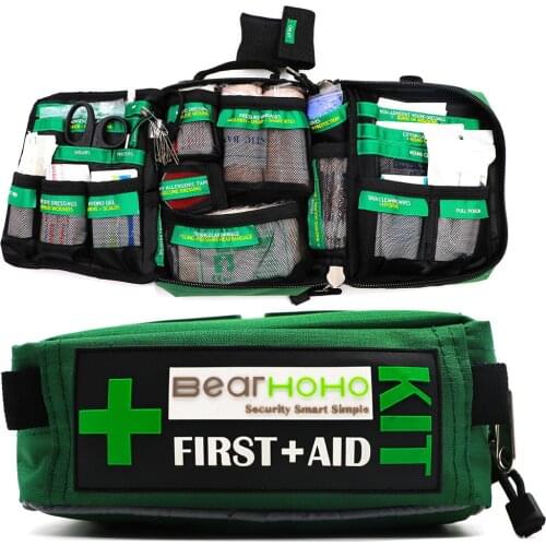Handy First Aid Kit Bag 165-Piece Lightweight Emergency Medical Rescue Outdoors Car Luggage School Hiking Survival Kits
