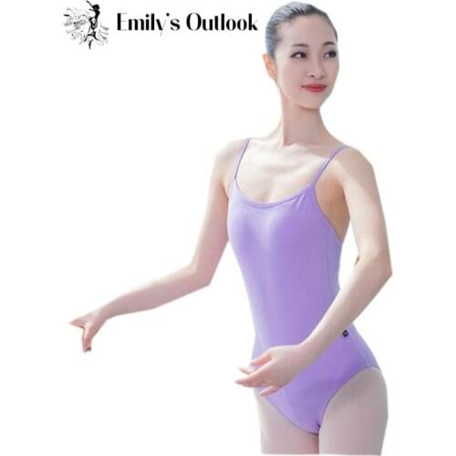 Sexy Womens Camisole Leotard For Dance Ballet Girls' Training Gymnastics Tank Dancewear Team Basic Jumpsuit With Chest Pad 2XL