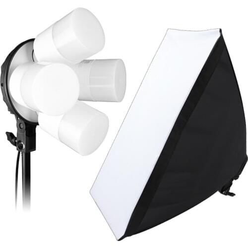 Photography 50x70CM Lighting Four Lamp Softbox Kit With E27 Base Holder Soft Box Camera Accessories For Photo Studio Video