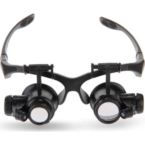 SOSW-10X 15X 20X 25X LED Magnifier Magnifying Eye Glasses Loupe Watch Jeweler Repair