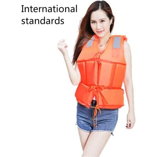 High Quality International Standard Size Oxford Paragraph Thick Adult Life Jackets 200D Floating Life Vest Floating Water Sport