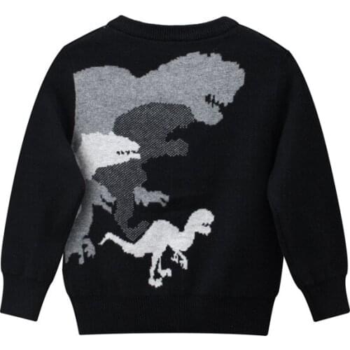 Autumn Baby Boys Sweater Toddler Boys V-Neck Jumper Knitwear Cartoon Dinosaur Cardigans Children Clothes Kids Sweater Coat