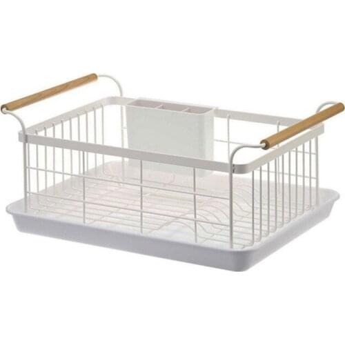 Japanese wrought iron dish rack drain rack kitchen racks cutlery drain rack storage tray drain dry dishwashing box