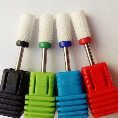 1pcs 3/32" Flat Top C,M,F Bit nail art salon tools electric drill Ceramic nail file drill bit for nail manicure machine,50% OFF