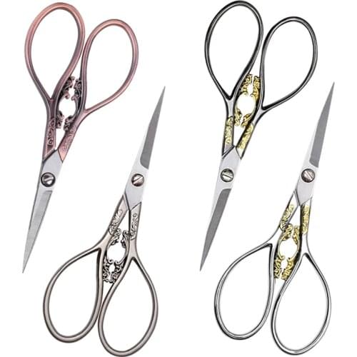 SHWAKK 1PCS Embroidery Scissors Retro Scissor Stainless Steel High Quality Suitable for Professional Tailor Sewing and Quilting