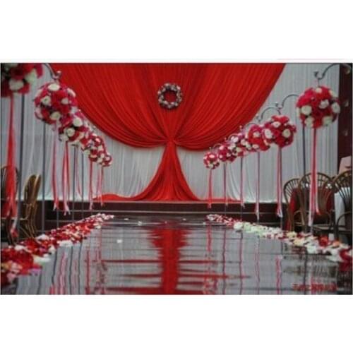 10ft*20ft Wholesale party curtain decoration Wedding Backdrop Drapes Curtain stage decoration banquet stage backdrop With Swag