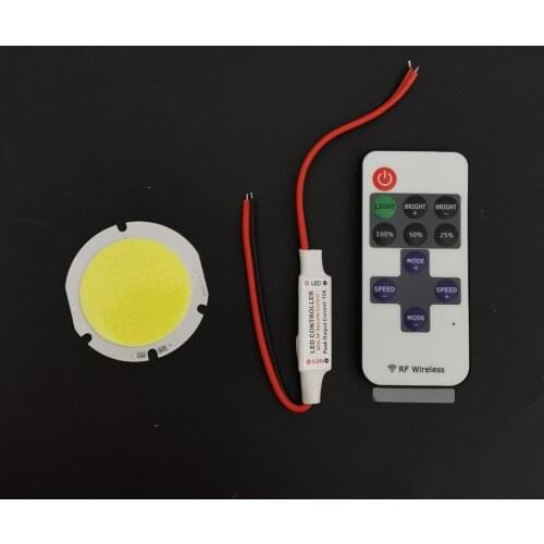 50mm LED COB Light Chip Module 12V Round 50W Bulb Led White With Dimmer for Decor Lighting