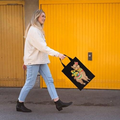 5D Diamond Painting Handbag DIY Eco-friendly Shopping Storage Bags Foldable Canvas Bag Home Organizer Craft Handbag Gift