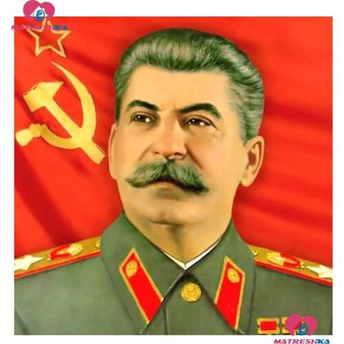 Full Drill 5D DIY Diamond Painting completely Square/round"Stalin"diamant artsnieuw vierkante steentjes 5d diamond mosaic sale