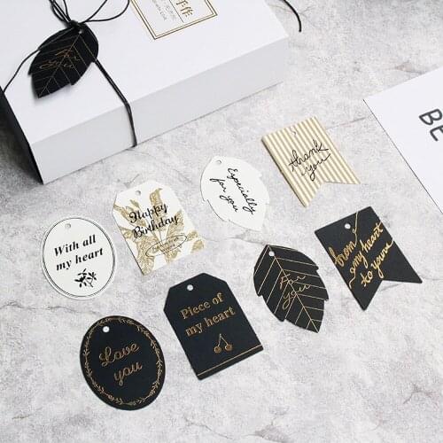 B12 Black Kids 40pcs Thank you For You Happy Birthday Leaf Simple Sticker Hang Sticker Cards Label for School Tag Bookmark