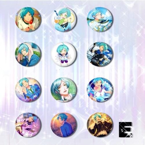 58MM Ensemble Stars Trick Stars Shinkai Kanata Handsome Boys Badge Brooch Backpack Brosche Broche Pin Badge