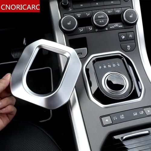 CNORICARC Car Interior Gear Shift Panel Decoration Cover Decals Chrome ABS For Land Rover Range Rover Evoque 2012-17