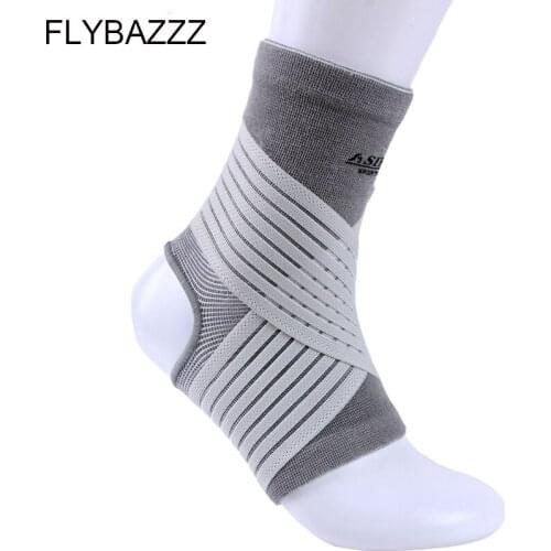 FLYBAZZZ 1pcs Sports Breathable Nylon Ankle Protector Adjustable Elastic Pressure Ankle Support Brace Guard Pads Free Shipping