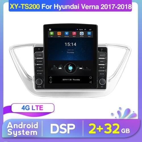 9.7‘’ Tesla 2.5D head unit For Hyundai Solaris 2 Verna 2016 2017 2018 Android car gps navigation wifi radio dsp swc audio