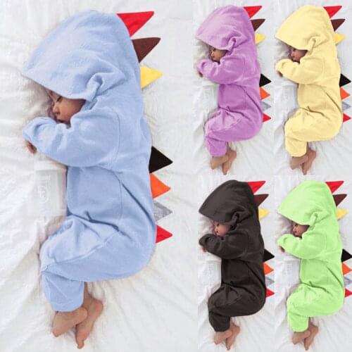 Baby Clothes Set детская одежда Newborn Infant Baby Boy Girl Dinosaur Hooded Romper Jumpsuit Outfits Clothes Kids Clothes