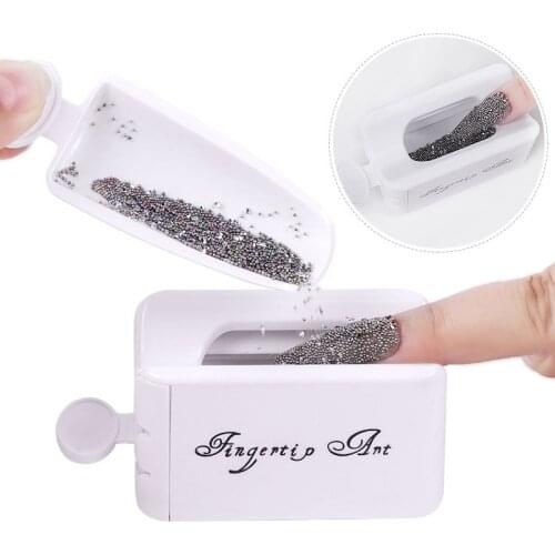 White ABS Double Layer French Powder Box Recycled Nail Art Container Portable Infiltration Powder Container Manicure Tool