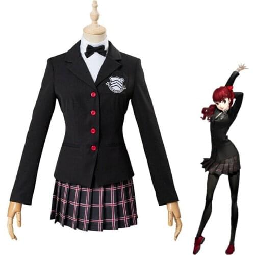 HISTOYE The Game Persona 5 Costume Makoto Niijima Cosplay Clothing College Style Unifrom for Women Halloween Costume Party
