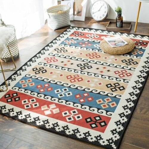 Affectionate Nordic Carpet Living Room Simple Coffee Table Mat Weaving Bedroom Room Full Bed Bed Blanket Foyer