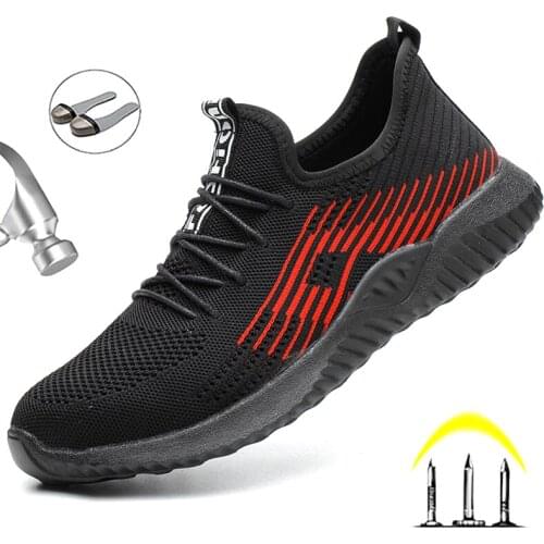 Male Safty Shoes Comfort Work Shoes Puncture-Proof Work Boots Lightweight Men Shoes Anti-smash Safety Shoes Men Boots Security