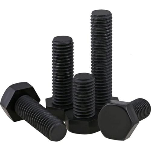 Nylon Hex Screws Plastic Hexagon Bolts Fully Threaded Black M3 M4 M5 M6 M8 M10 M12
