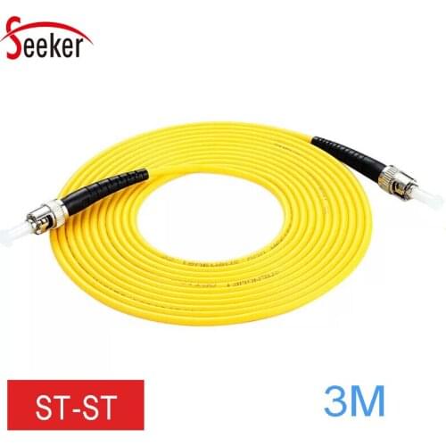 Free Shipping 10pcs/lot ST-ST 3 Meters Fiber Cord 3.0MM SM Fiber Optic Patch Cord for Wlans CATV CCTV
