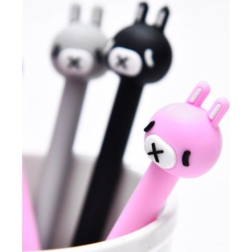 36PCS Original Silly Donkey Rabbit Flexible Glue Cartoon Gel Pen Kawaii School Supplies Cute Pens Stationery