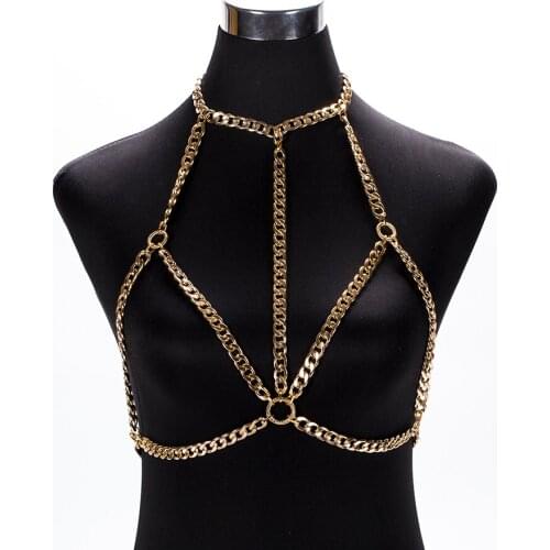 Beach Backless Body Chain Club Women Body Chain Jewelry Chain Harness Sexy Body Accessories Alloy Jewelry