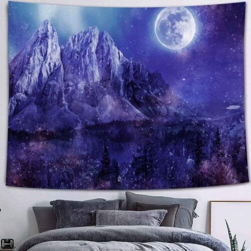 Psychedelic Planet Tapestry Colored Mountain Tapestry Galaxy Tapestry Abstract Natural Landscape Mural Poster for Dorm