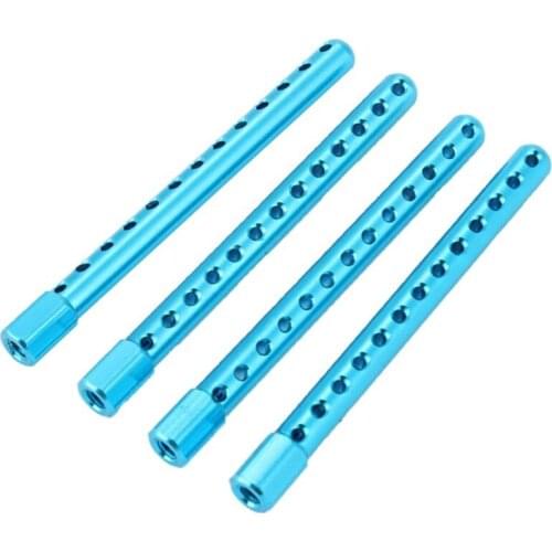 Retail 4PCS 102037 Blue Aluminum RC 1:10 Alloy Body Post Mounts for HSP Road Racing Model Car Upgrade