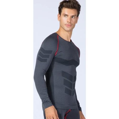 2019 High Elastic Fitness Tight Gym Shirts Long Sleeve Line Compression Shirts Sport Top Outdoor Training Sport Running Shirts