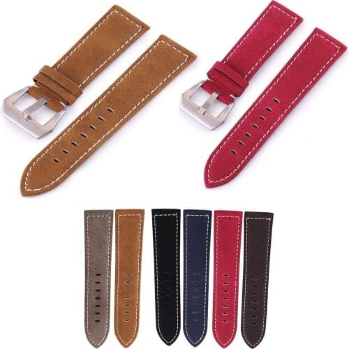 Wholesale PU Leather Strap 18mm 20mm 22mm 24mm Watch Band Retro Style Replacement Wristband Belt Men and Women Watch Straps