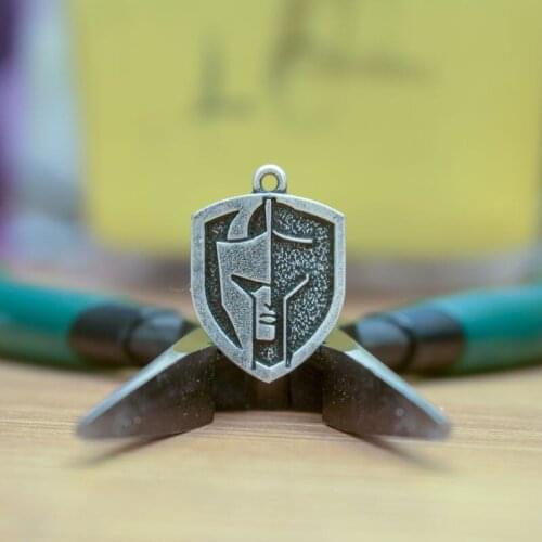 Sparta Helmet Pendant Ancient Greek Warrior Men Charm Europe Vintage Spartacus Shield/Armor Trendy DIY Jewellery