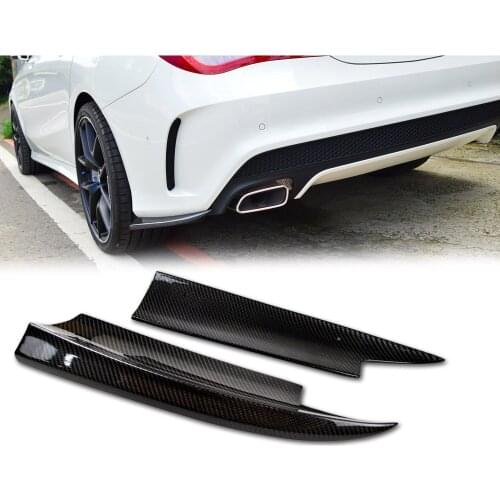 Real Carbon Fiber Rear Bumper Splitter Spoiler Lip Flaps For Mercedes Benz CLA-Class C117 W117 CLA250 CLA260 CLA45AMG 2013-2016