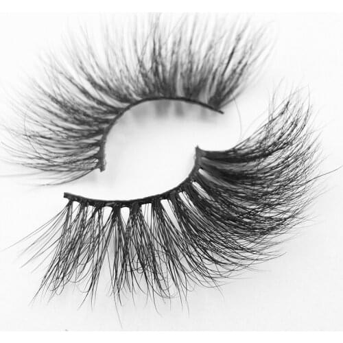 25mm Long Fluffy Mink Lashes Natural Strip Thick Long 3D Mink Lashes 6D Wispy Makeup Volume False Eyelashes 25mm