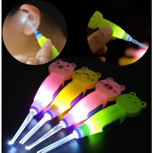Adult Kid White LED Light Flashlight Ear Cleaning Remover Tweezer Earpick 3 in 1