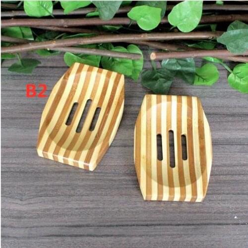 300pcs Natural Bamboo Wooden Soap Dish Wooden Soap Tray Holder Storage Soap Rack Plate Box Container for Bath Shower Bathroom