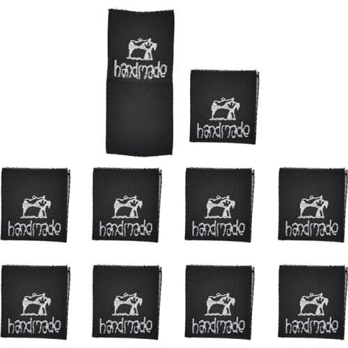 50PCS/pack Handmade Letter Washable Cloth Labels DIY Handmade Craft Sewing Jeans Clothing Bags Tags Decor Supplies