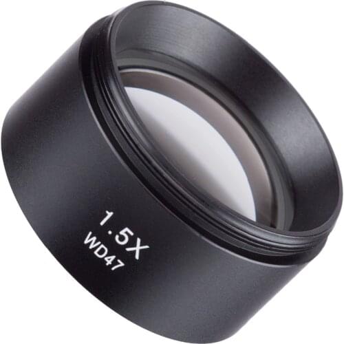 AmScope 1.5X Barlow Lens For ZM Series Stereo Microscopes (48mm) ZM15