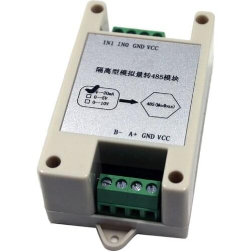 Analog data acquisition, input and output to 485 module modbus, two development pressure flow current 4-20mA