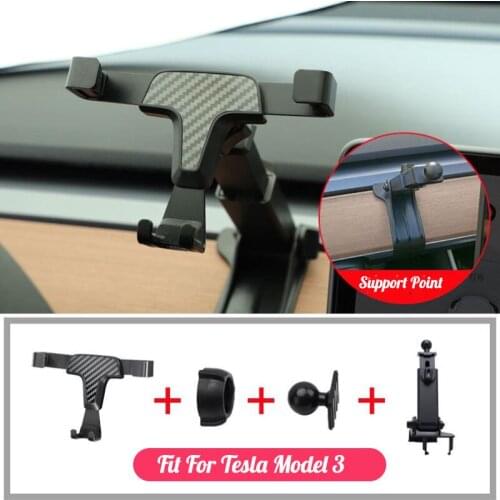 For Tesla Model 3 Car Air Outlet Mount Phone Holder Smartphone Charging Single Hand Control Safe Protection