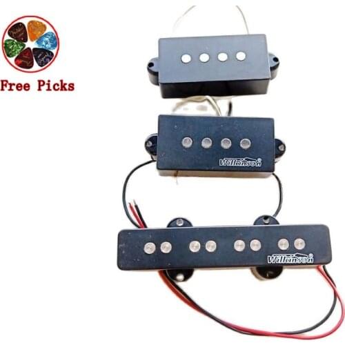 Wilkinson Bass Pickups Premium PJ V Jazz Bridge & P Bass Pickup Set 4-String WPB WJB Pickups