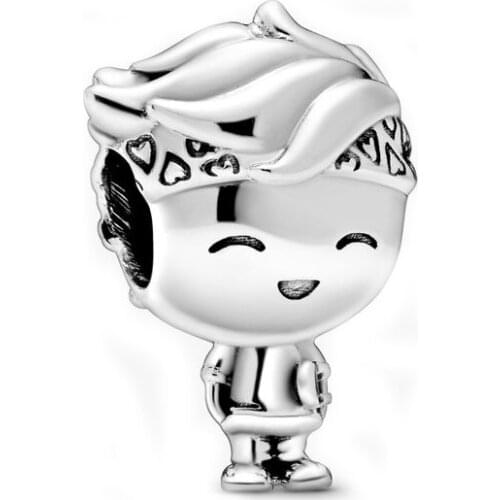 Free Shipping Authentic 925 Sterling Silver Boy Teenager Charm Fit Original Bracelets For Women DIY Jewelry S925 Beads