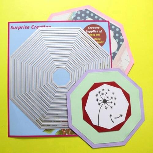 Large Cutting dies Plain Octagon Scrapbook Cardmaking Paper Craft DIY Metal Stencil