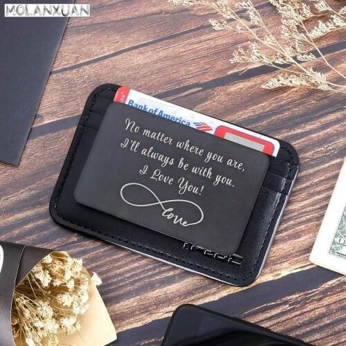 Wallet Card Gifts for Him Her Husband Boyfriend Love Note From Wife Girlfriend Anniversary Wedding Gifts for Groom Bride Gifts
